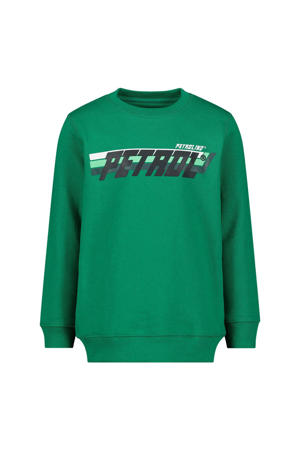 sweater met logo groen
