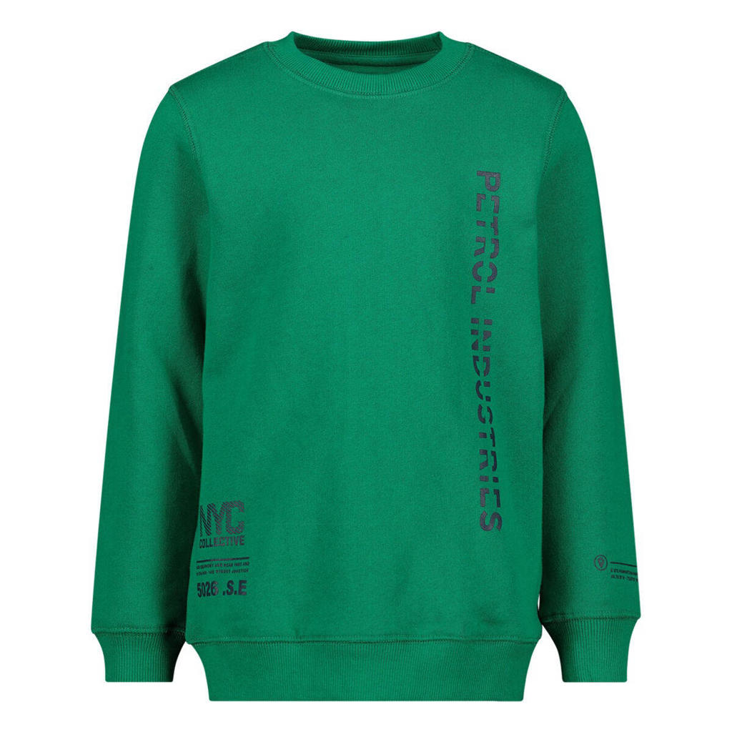 Petrol Industries sweater met logo groen