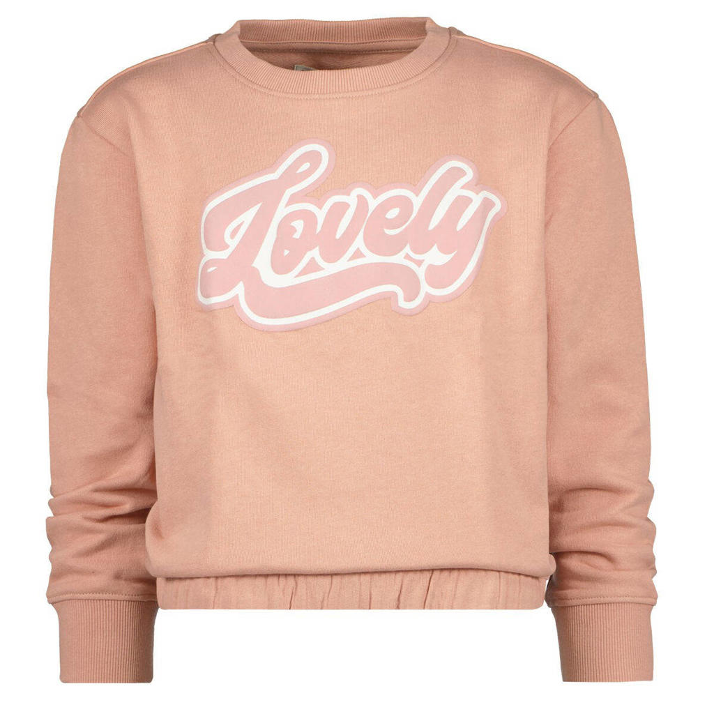 Vingino sweater Noesa met tekst roze