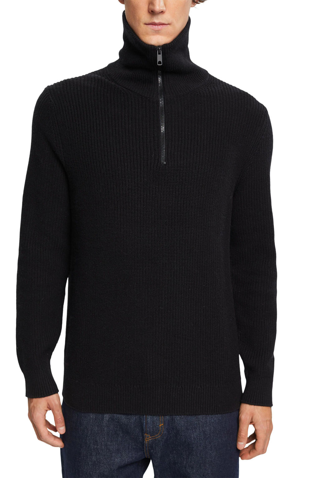 ESPRIT Men Casual schipperstrui black wehkamp