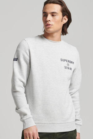 sweater met logo glacier grey marl