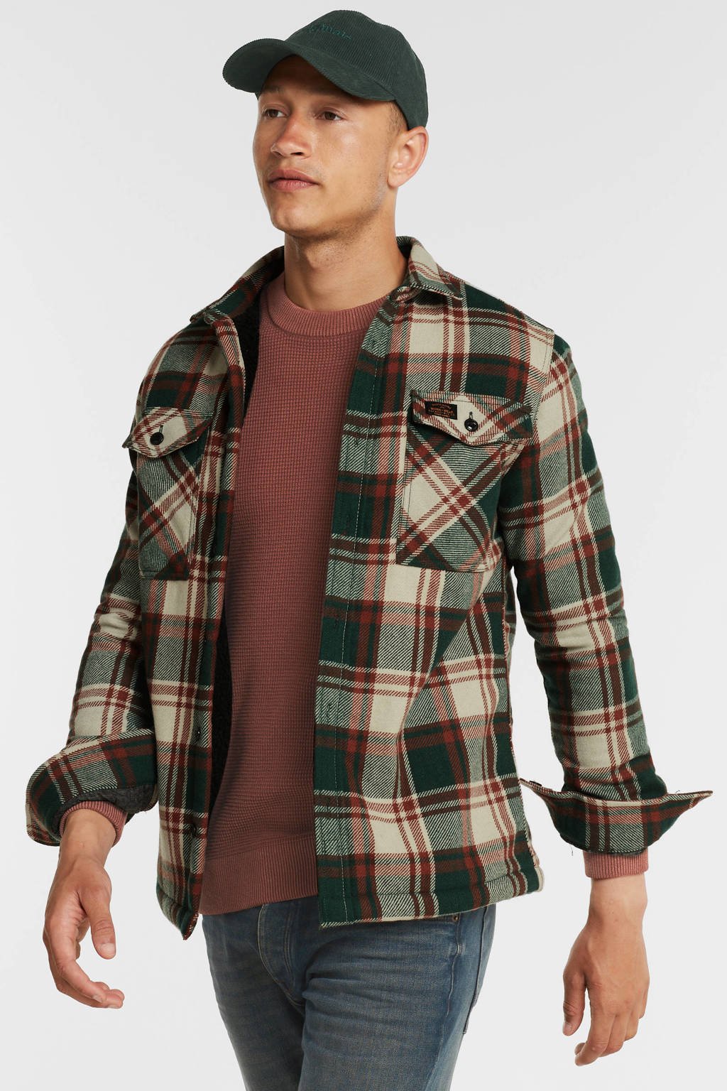 Gant Overhemd Blauw Geruite Blouse Heren Rood Regular Fit Flanellen Overhemd  KLEUR Rood RESERVED 777BE-33X, image size:1024x1536