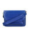 Sacha crossbody tas met crocoprint kobaltblauw