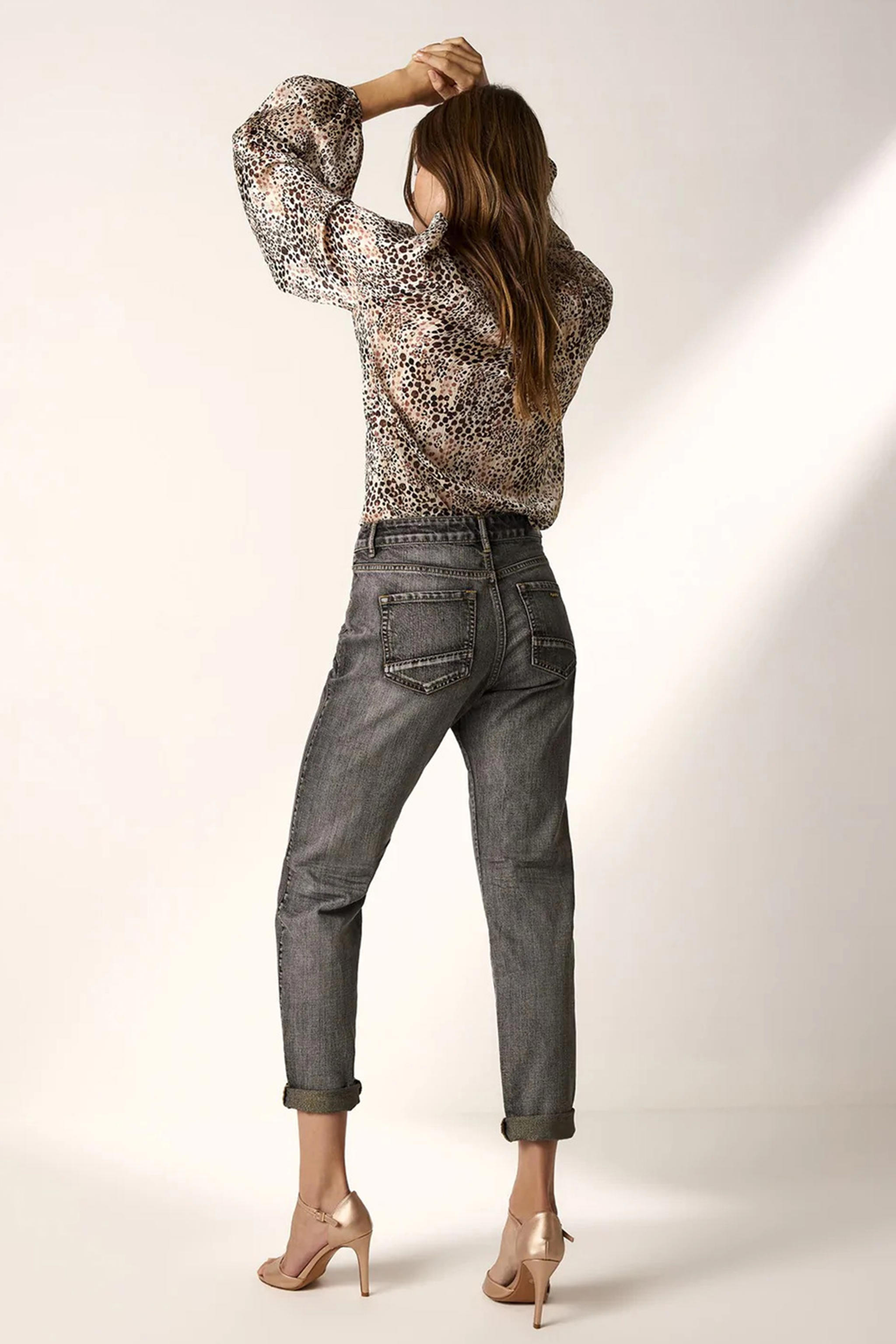 Summum Woman tapered fit jeans grijs wehkamp