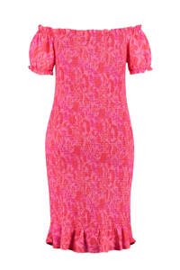 MS Mode jurk met ruches roze