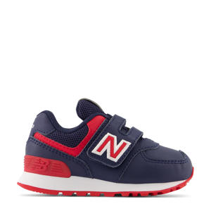 574  sneakers donkerblauw/rood