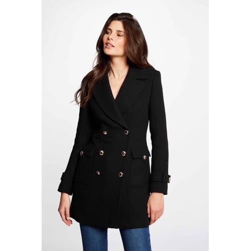 Morgan coat met wol zwart afbeelding