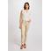 Morgan coated slim fit broek beige