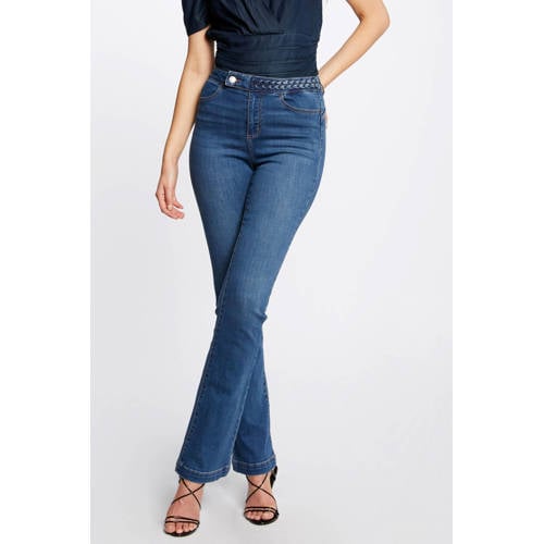 Morgan high waist flared jeans dark denim afbeelding