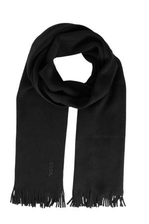 sjaal Albas met franjes zwart