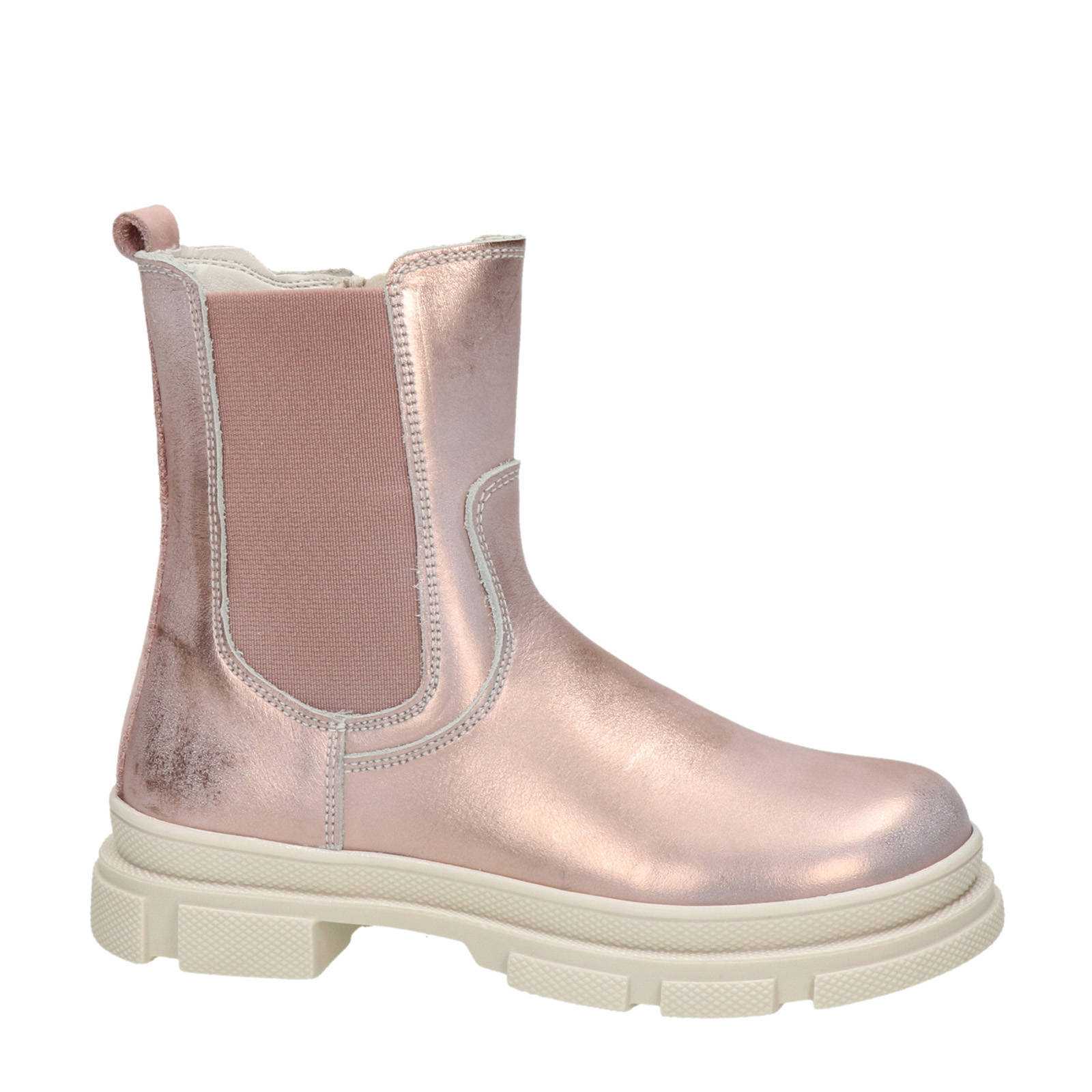 metallic chelsea boots