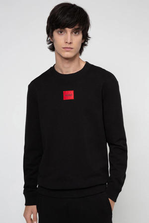 sweater Diragol met logo zwart