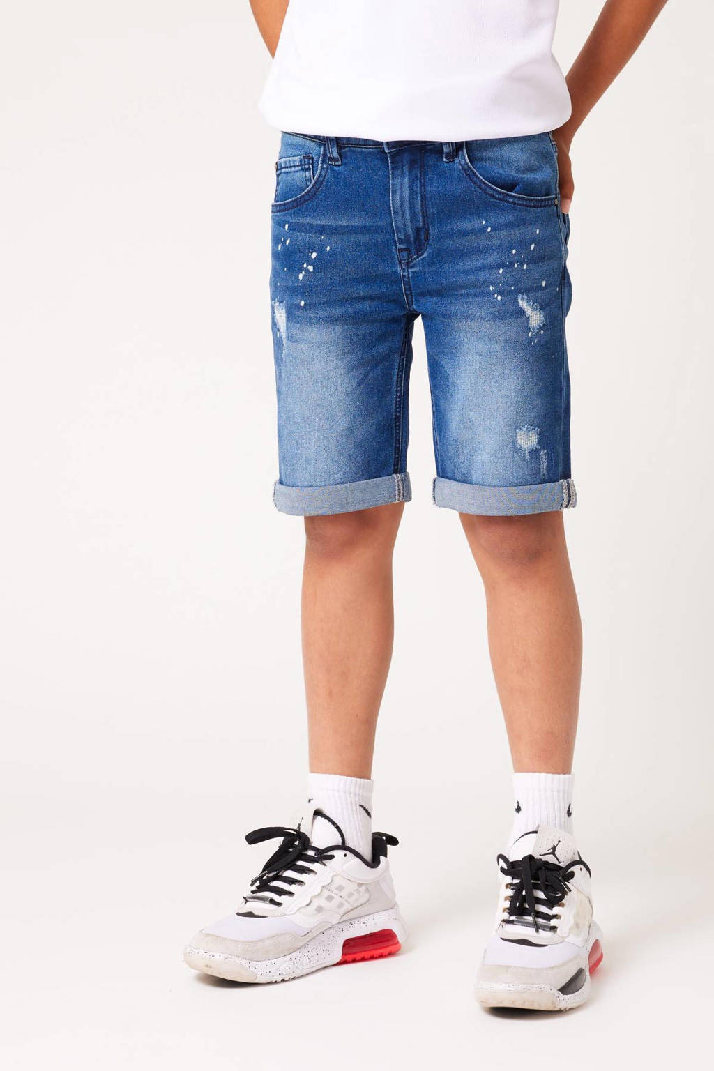 CoolCat Junior regular fit jeans bermuda Nick blauw | wehkamp