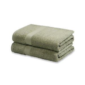 handdoek Prestige Plain (set van 2) smoke green (110x60 cm)