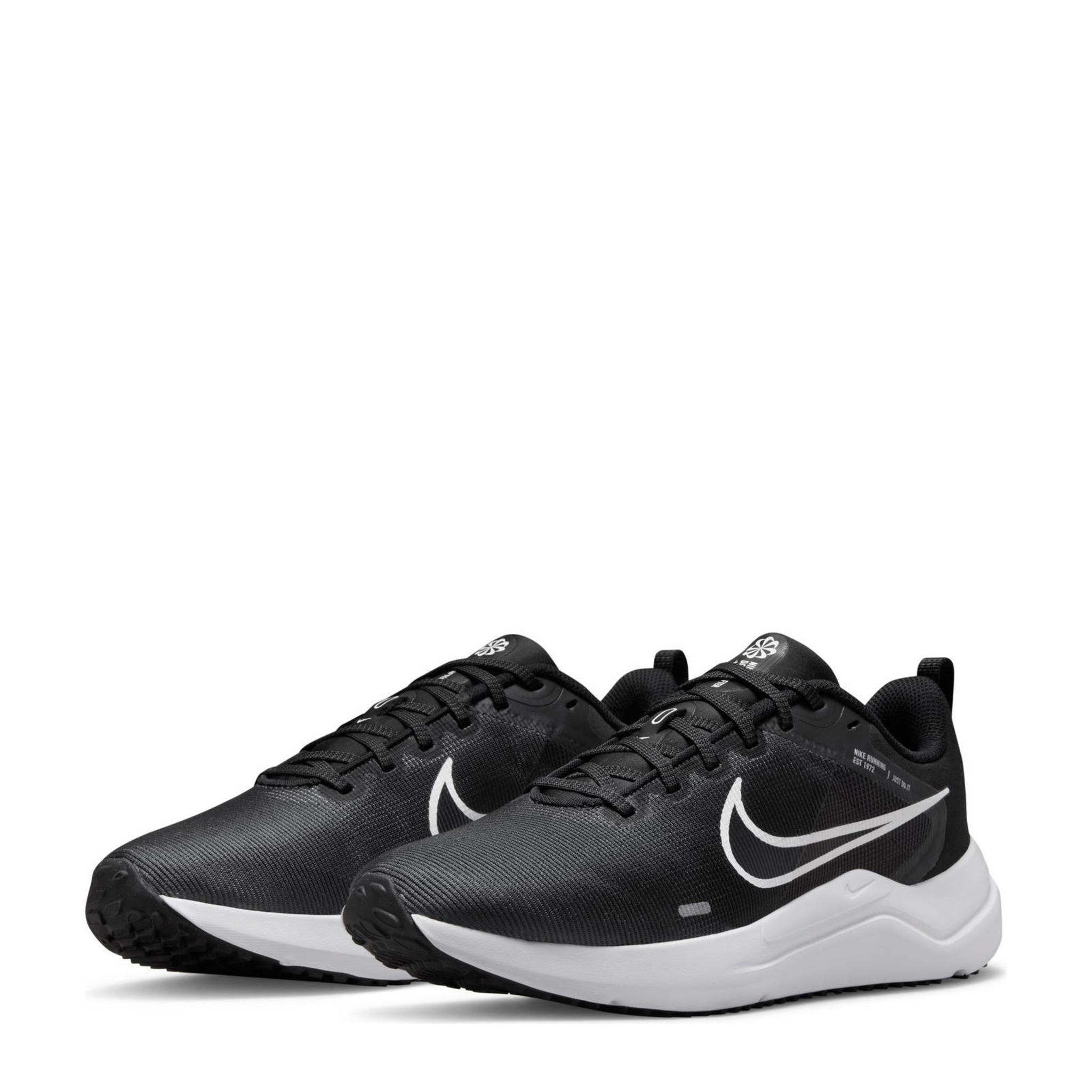 Nike Downshifter 12 hardloopschoenen zwart/wit wehkamp