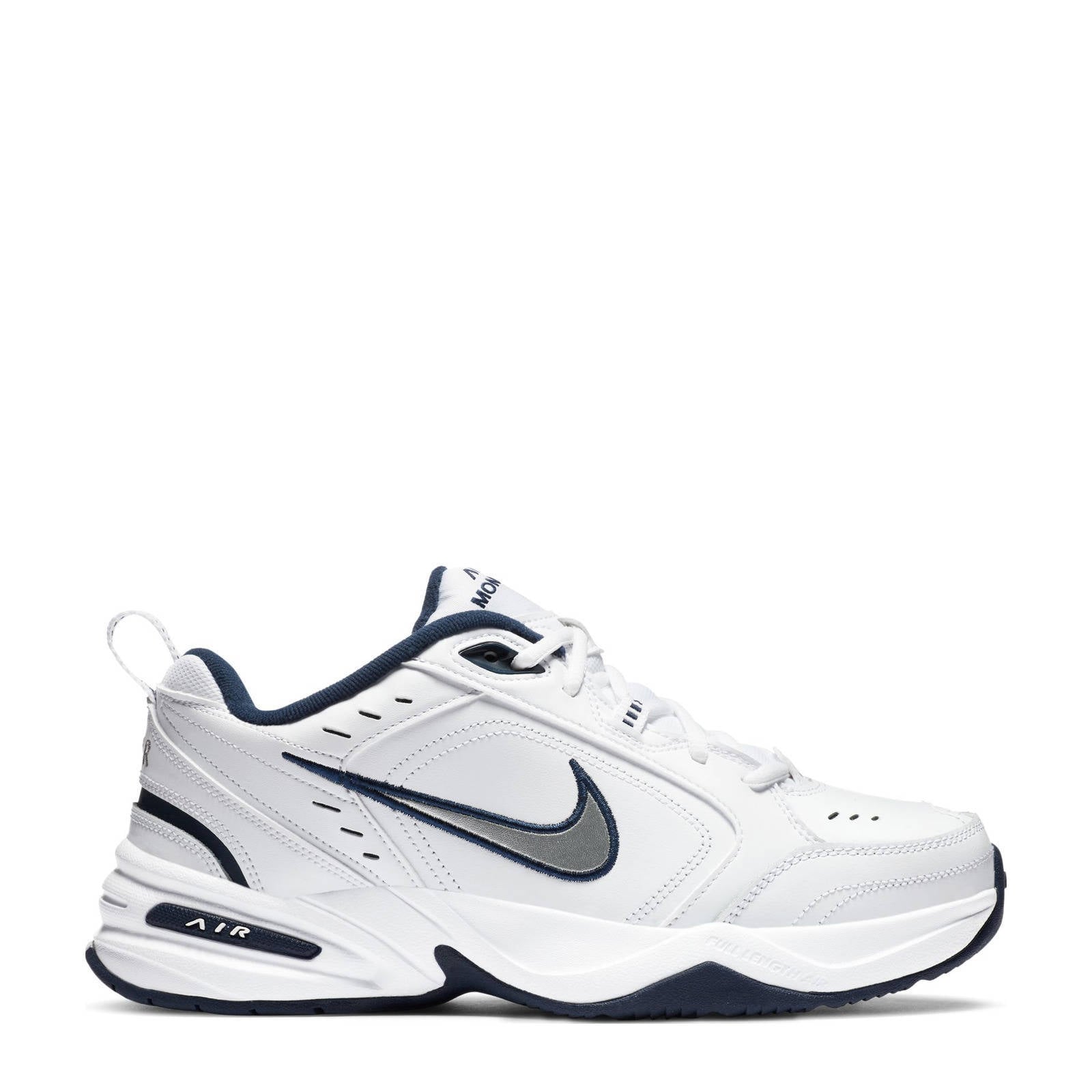 Nike Air Monarch IV fitness schoenen wit/zilver metallic | wehkamp