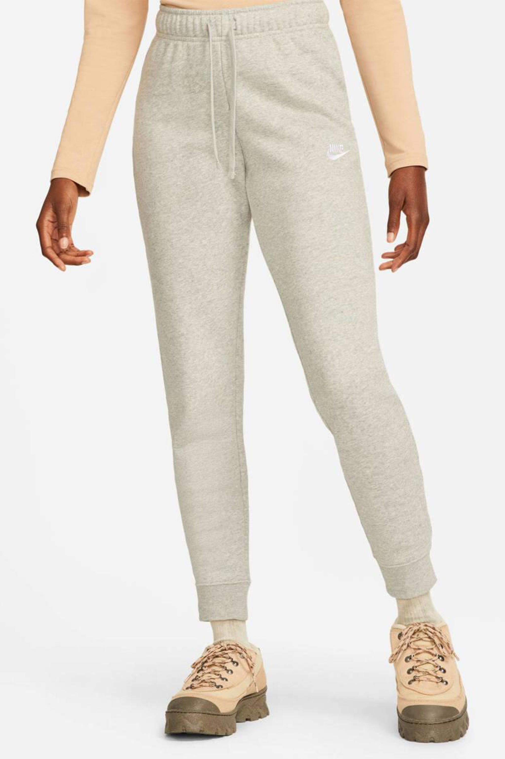 Nike joggingbroek grijs melange wehkamp