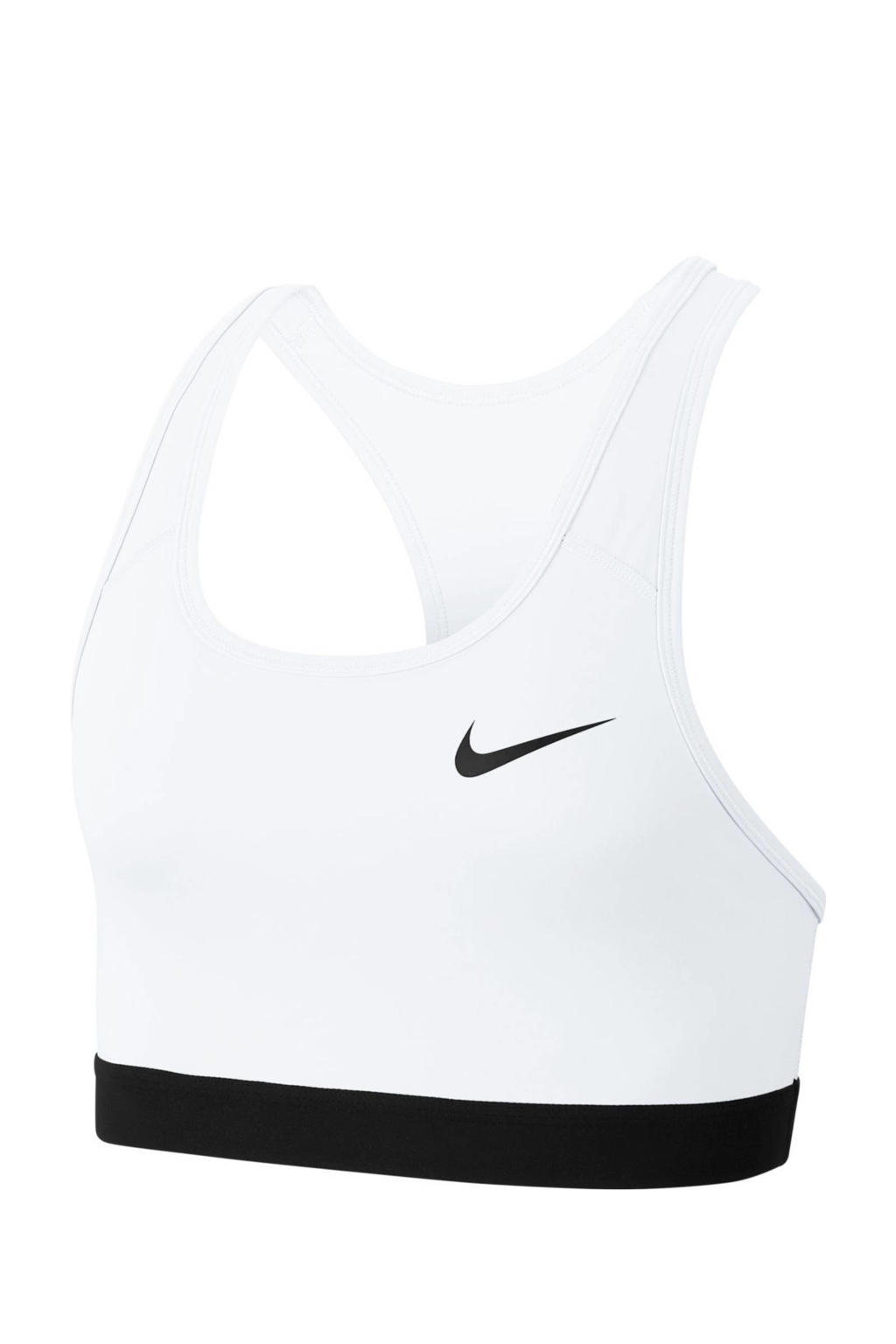 Nike level 2 sportbh wit/zwart
