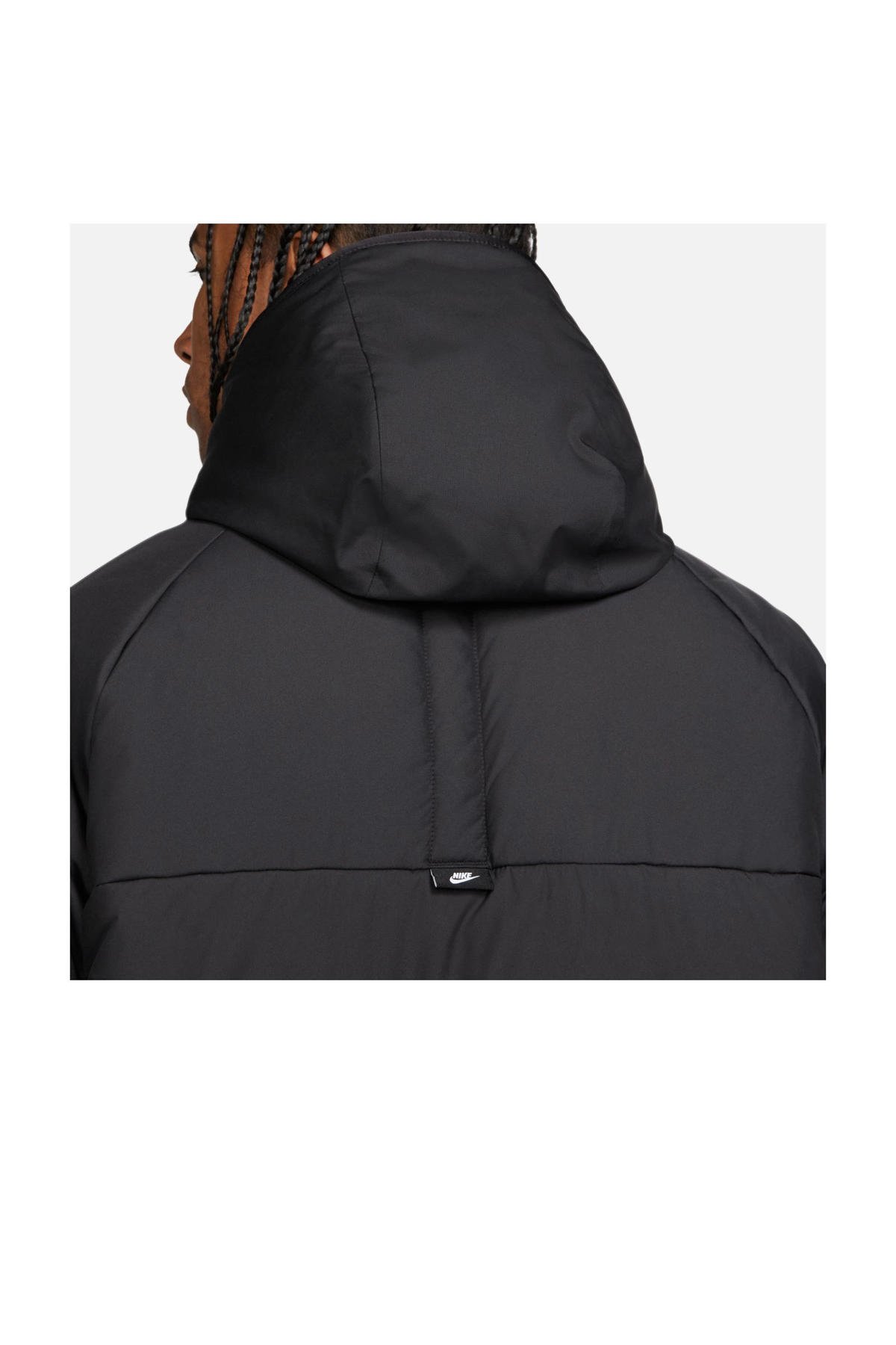 Te voet zuiger Factuur Nike gewatteerde jas van gerecycled polyester zwart | wehkamp