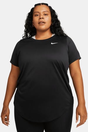 Plus Size sport T-shirt zwart/wit