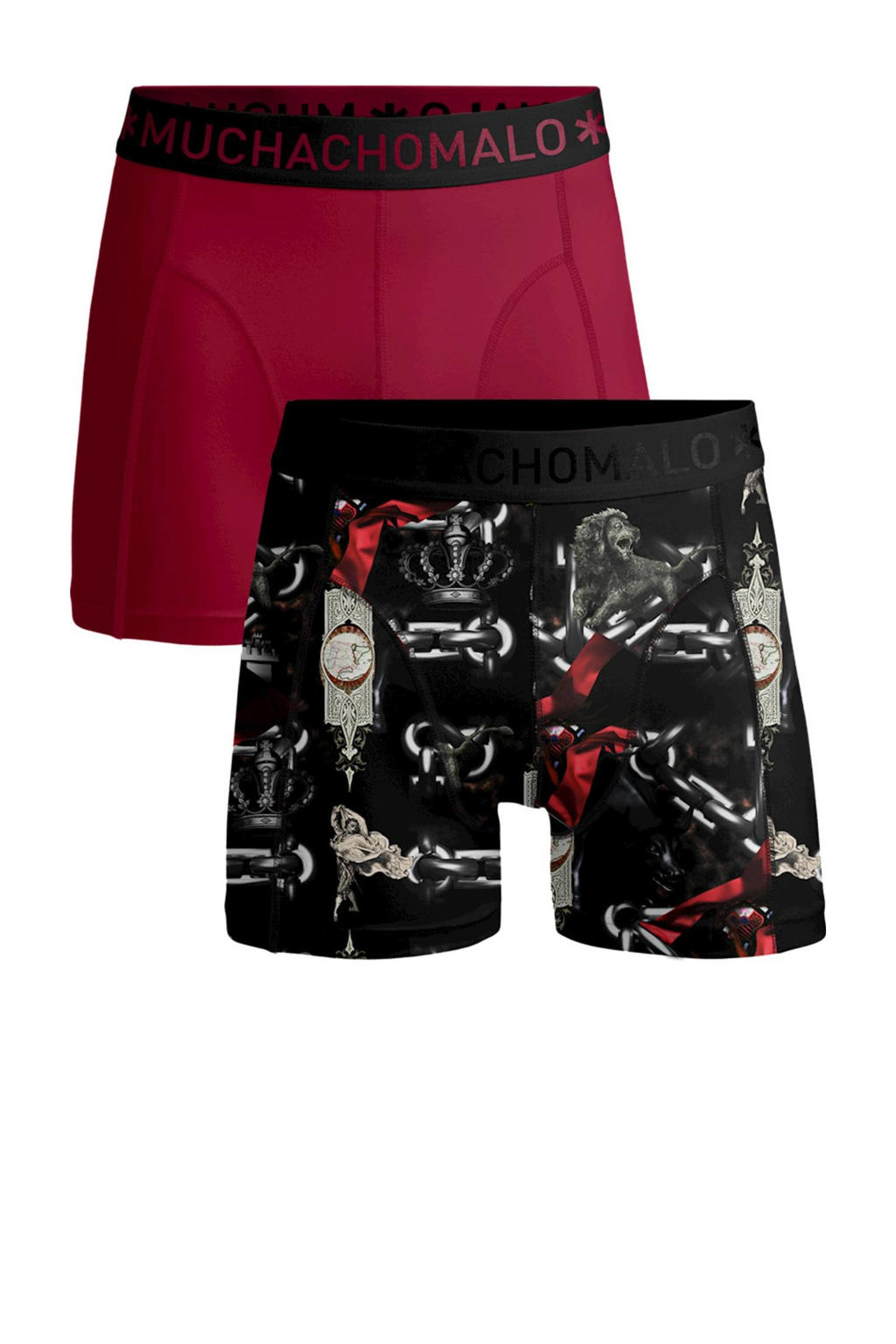 Muchachomalo   boxershort - set van 2 rood/zwart