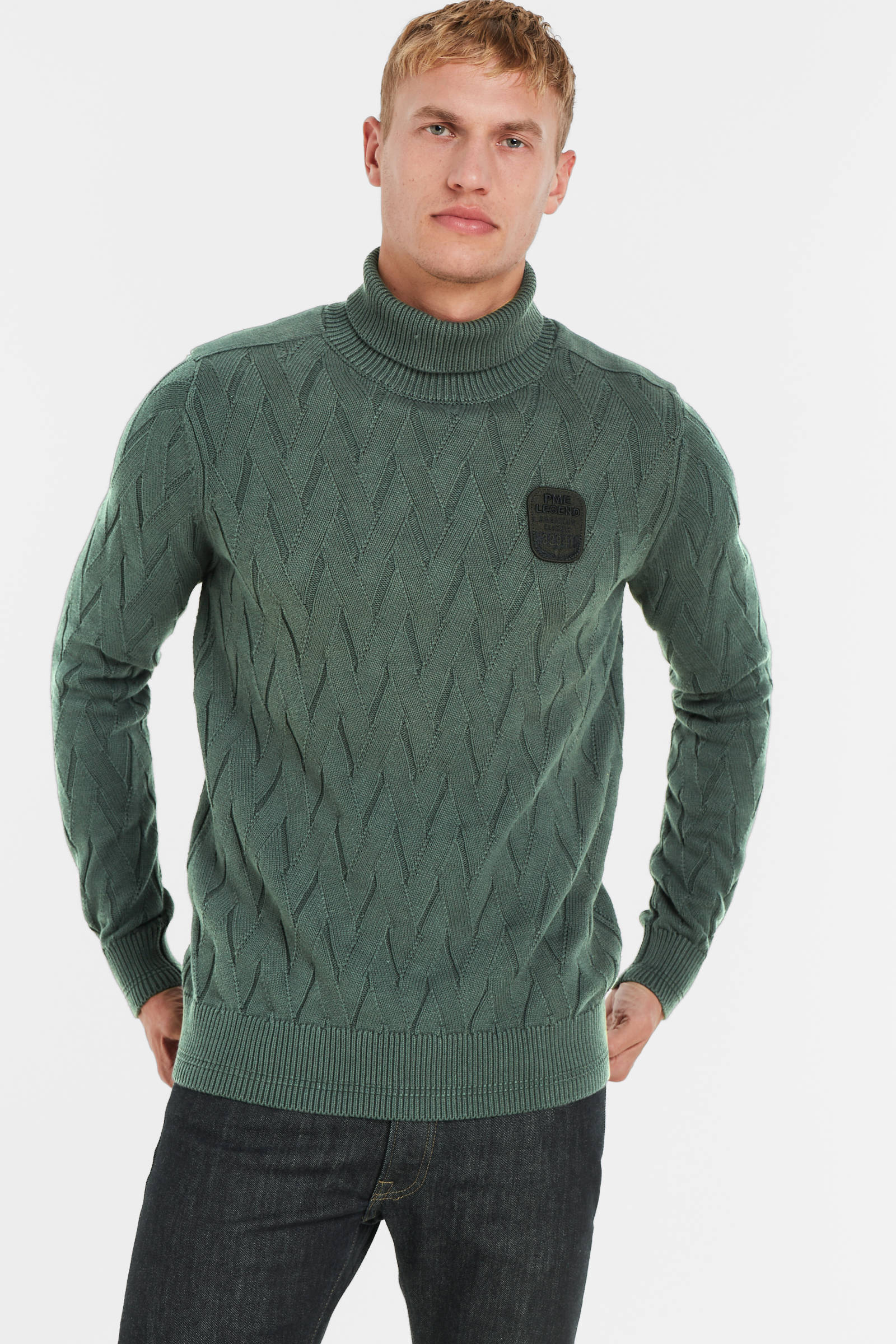 wehkamp Heren Kleding Truien & Vesten Truien Sweaters Hoodie ONSKYLE met textuur dark slate 