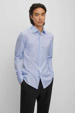 slim fit overhemd HANK met all over print light/pastel blue