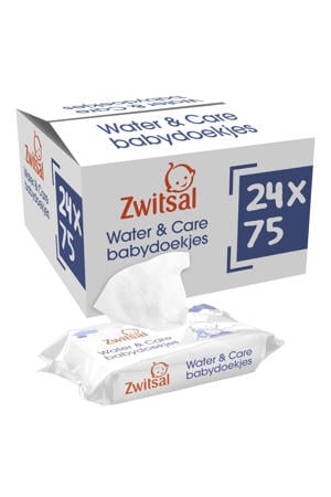Wehkamp Zwitsal Water & Care billendoekjes - 24 x 75 stuks aanbieding