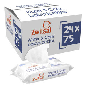 Wehkamp Zwitsal Water & Care Billendoekjes - 24 x 75 stuks - voordeelverpakking aanbieding