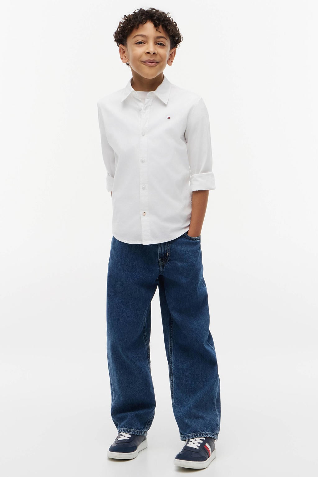 Tommy Hilfiger poplin overhemd wit
