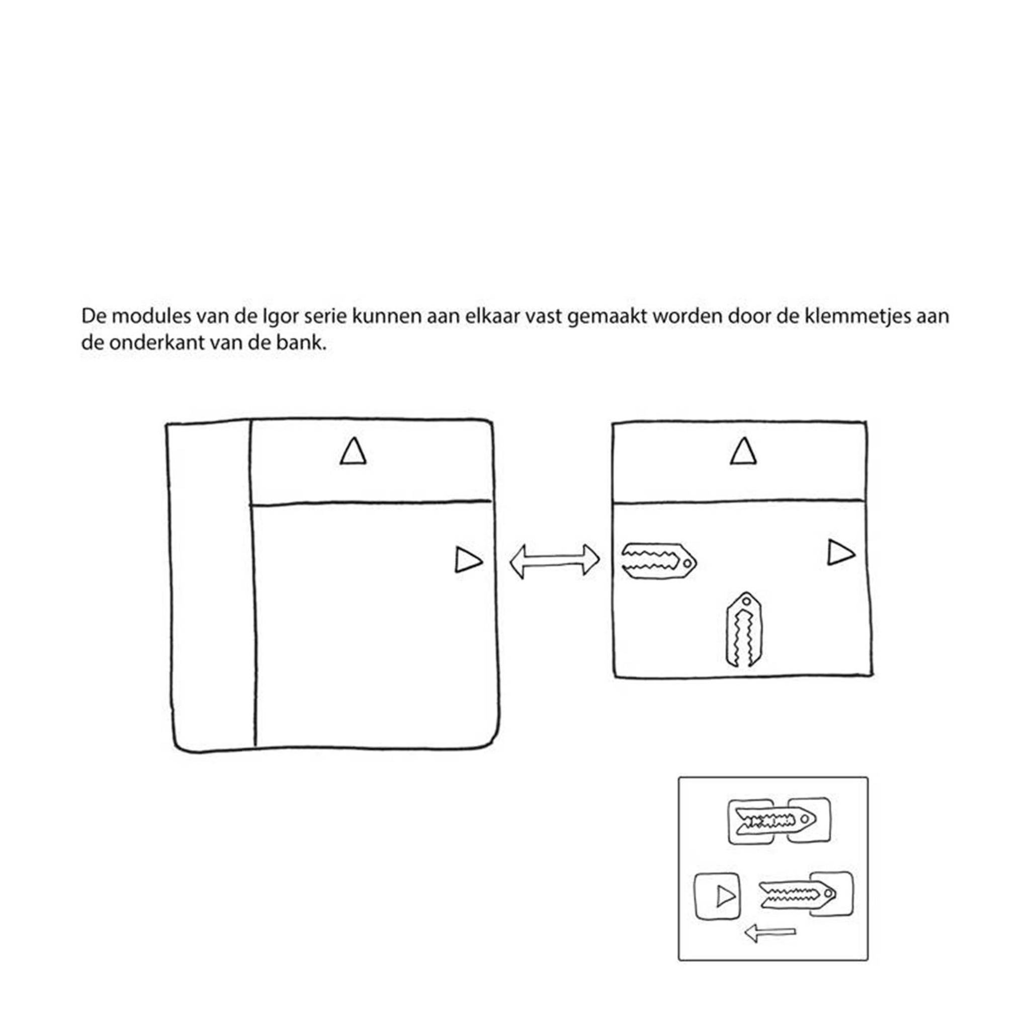 Wehkamp Home hoekbank rechts Igor met hocker - Afbeelding 2