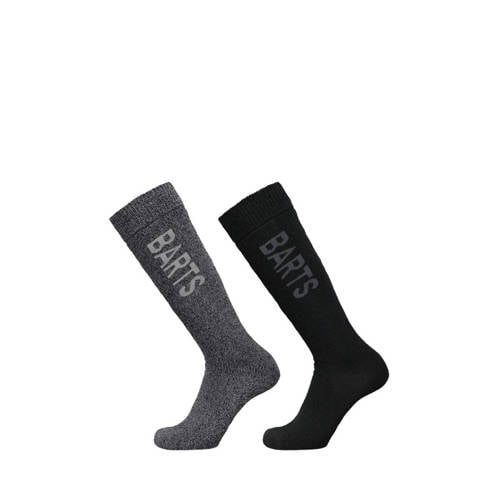 Barts skisokken met logo - set van 2 antraciet/zwart afbeelding
