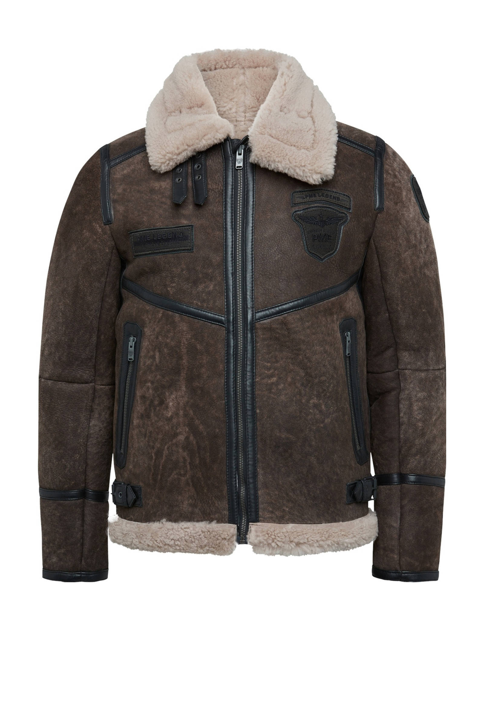 PME Legend leren lammy coat winterjas 
