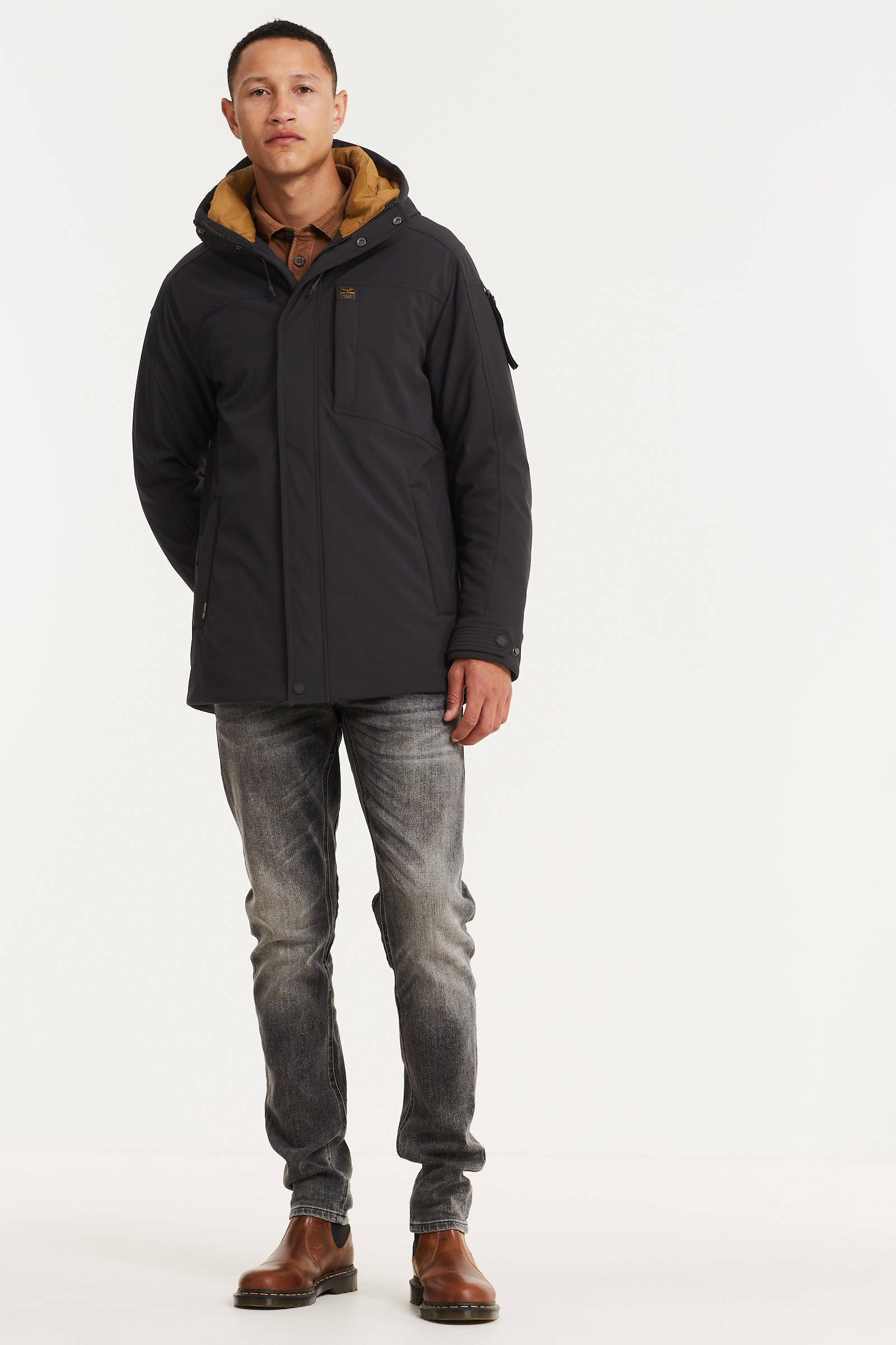 PME Legend gewatteerde jas FLEETDOWN PARKA 999 blackz | wehkamp