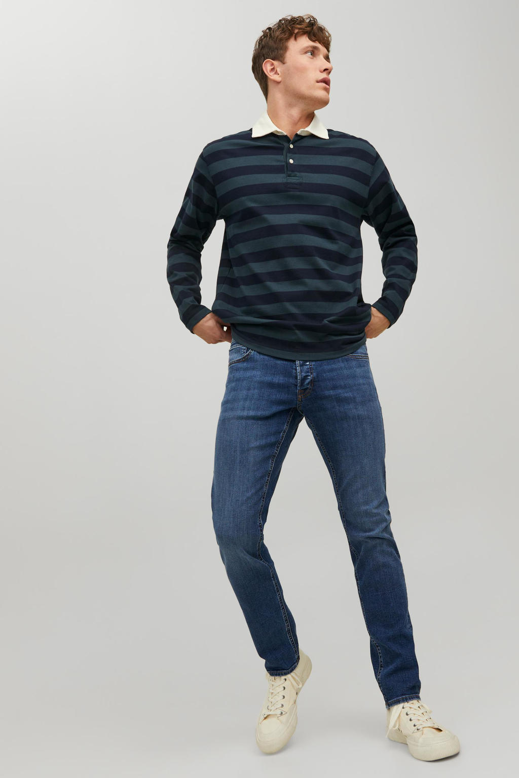 JACK & JONES JEANS INTELLIGENCE slim fit jeans JJIGLENN JJORIGINA sbd 616 blue denim