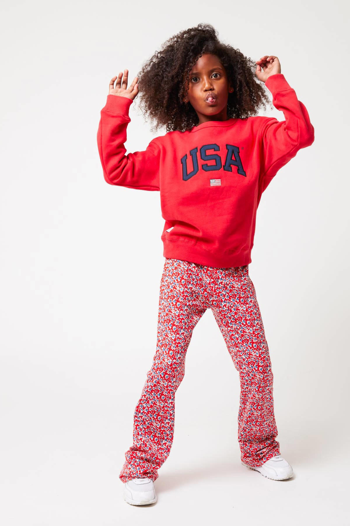 America Today sweater Soel Jr met logo rood wehkamp