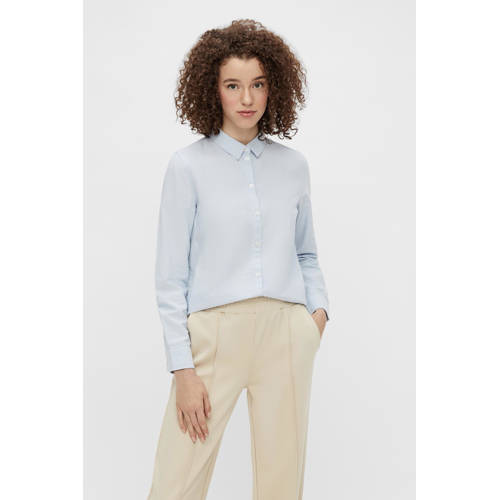 PIECES blouse lichtblauw