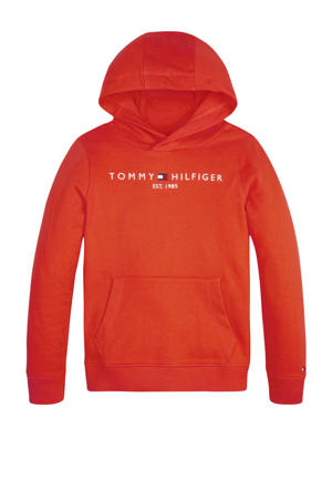 hoodie met logo oranjerood