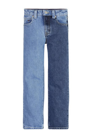 wide leg jeans colorblock