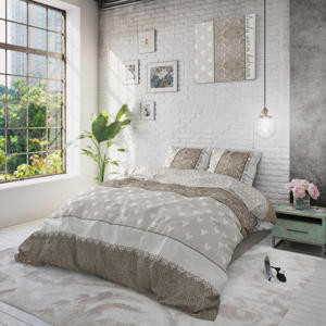 polyester dekbedovertrek lits-jumeaux Warmish Bedroom Taupe (dekbedovertrek 240x220 cm)