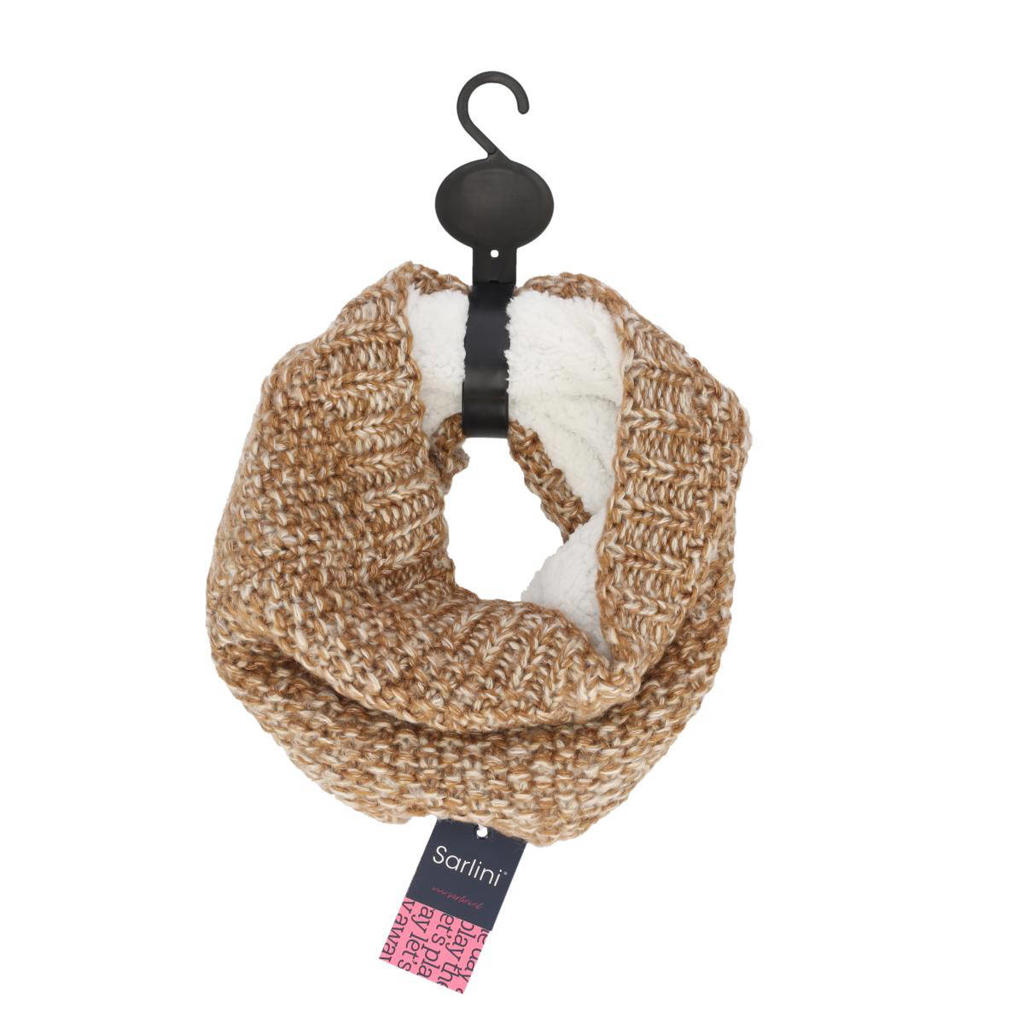 WE Fashion gebreide colsjaal ecru