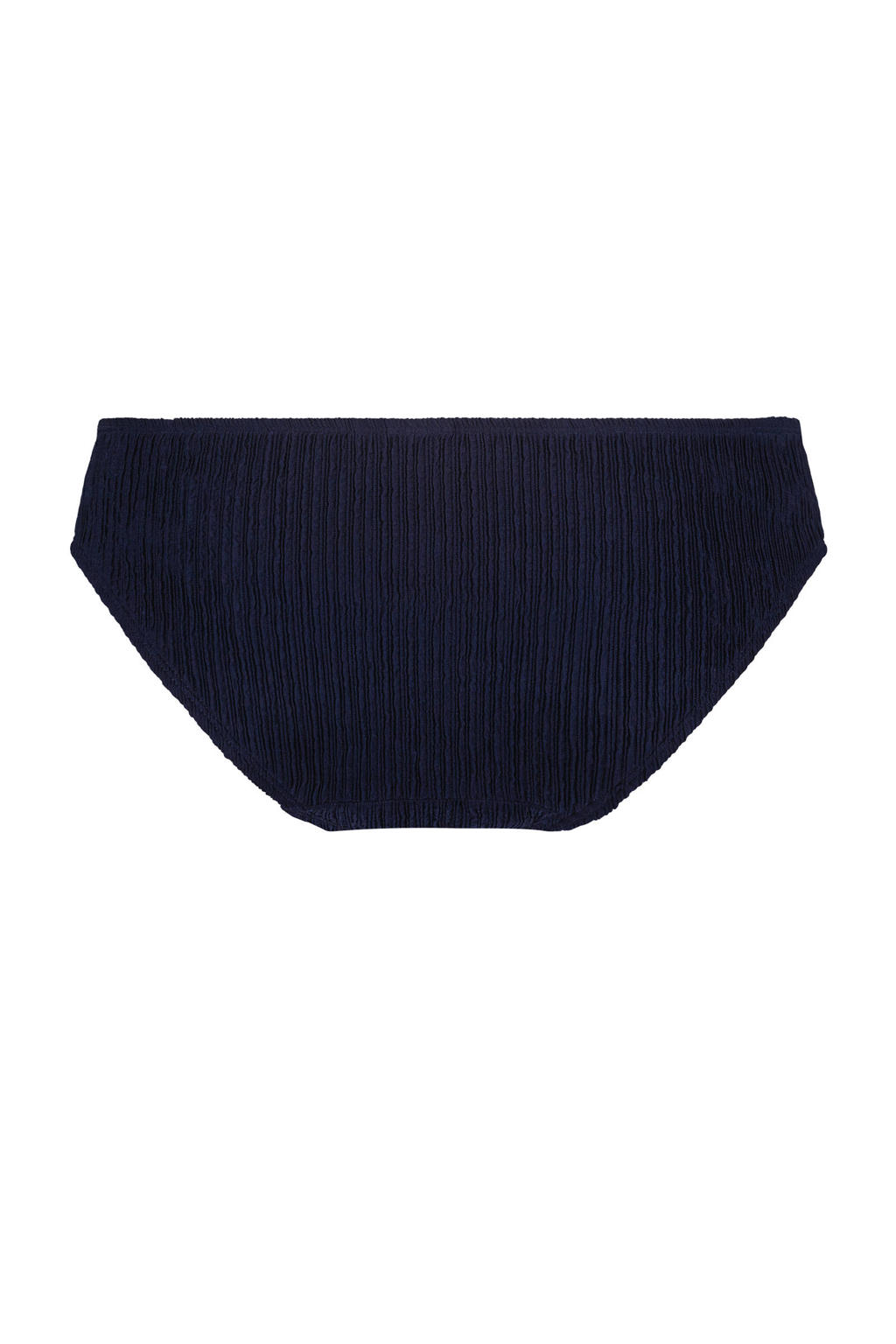 Hunkemöller bikinibroekje Maldives met ribstructuur donkerblauw wehkamp