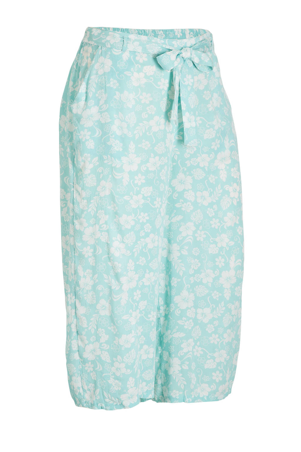 C&A XL Clockhouse cropped loose fit culotte met all over print turquoise/wit