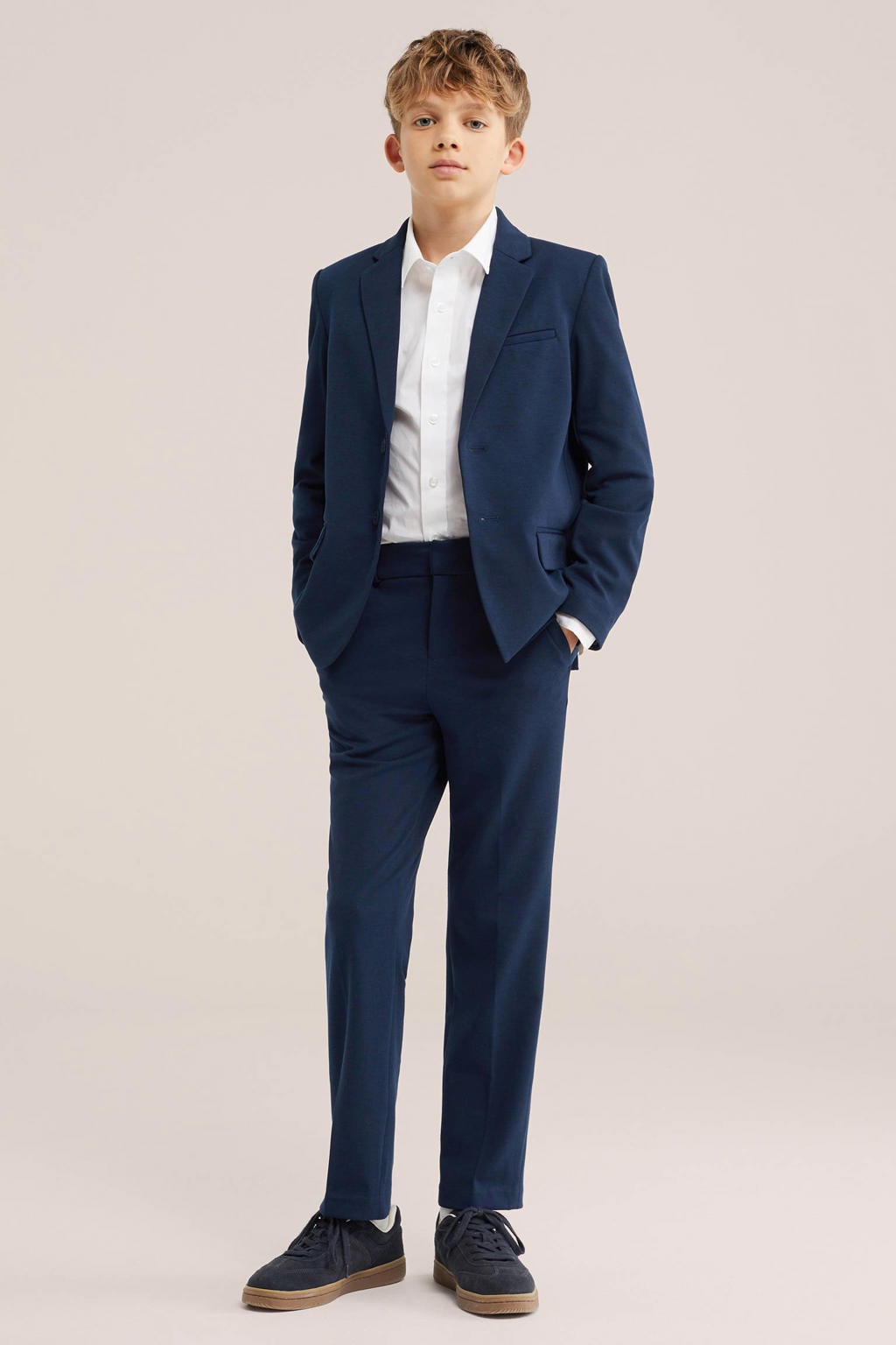 WE Fashion overhemd + vlinderstrikje wit