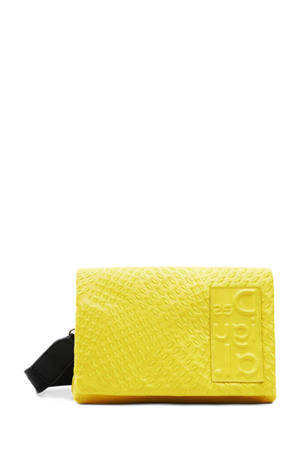  crossbody tas met textuur geel