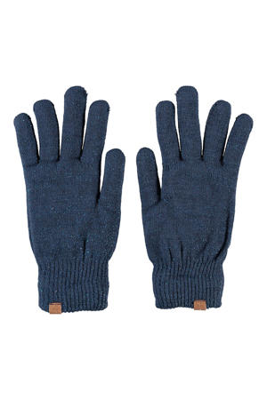 gebreide handschoenen met lurex donkerblauw