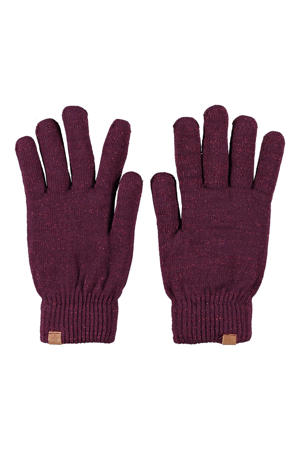 gebreide handschoenen met lurex paars