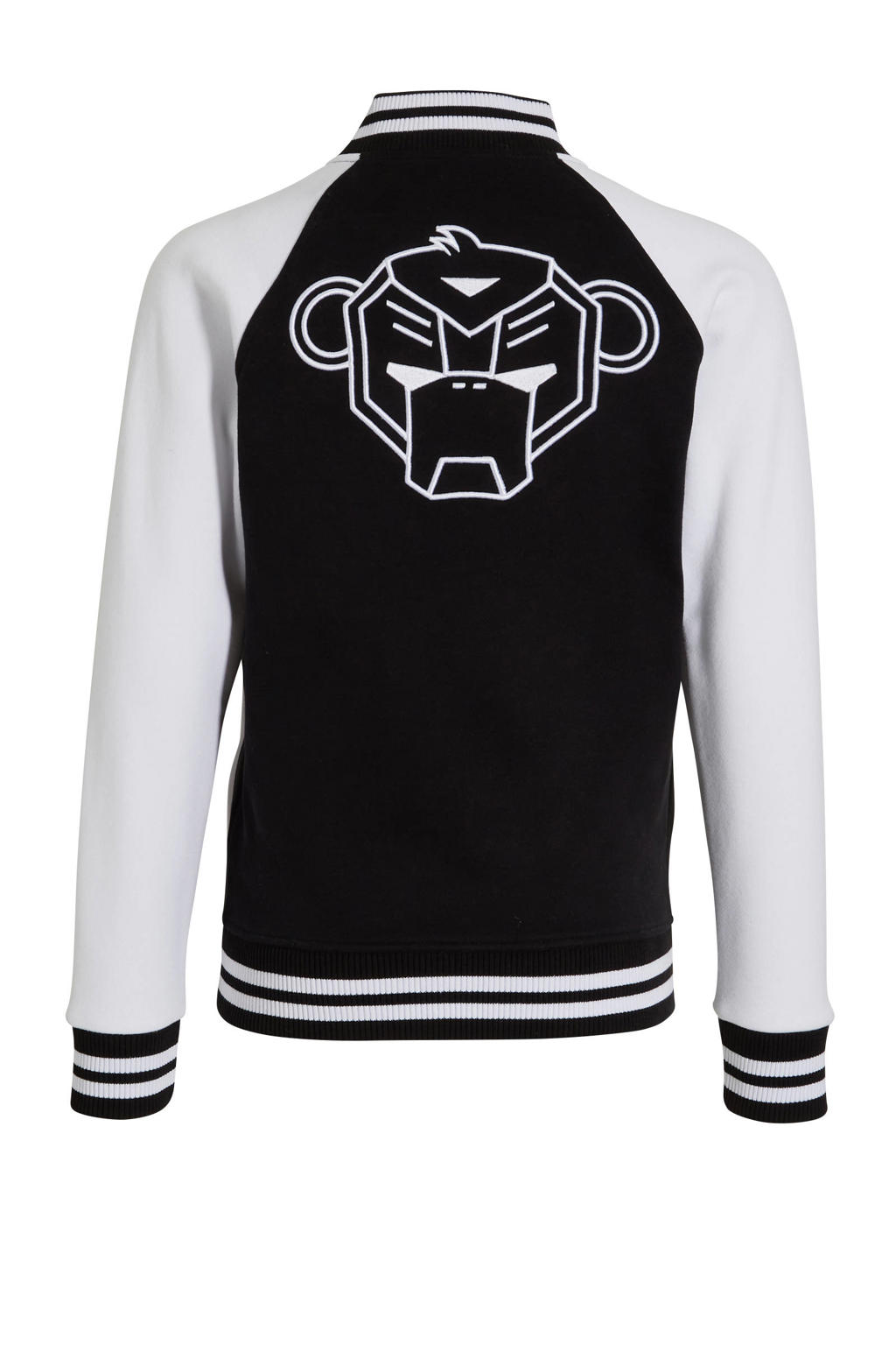 BLACK BANANAS unisex baseball vest zwart/wit wehkamp