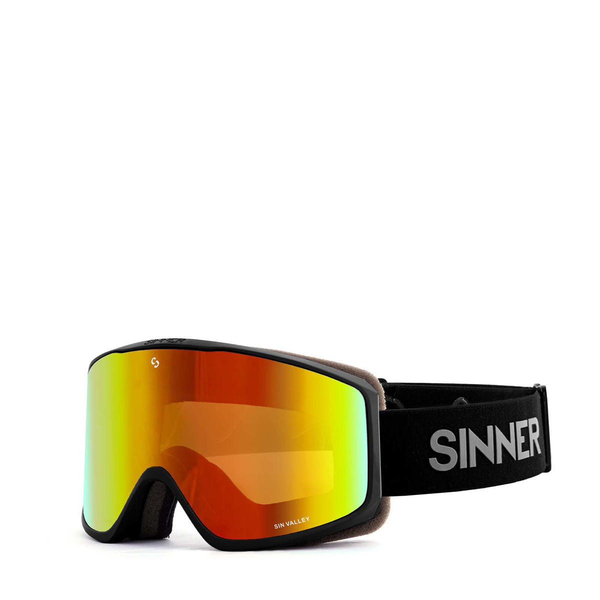 Sinner skibril Sin Valley zwart (oranje en roze lens) |
