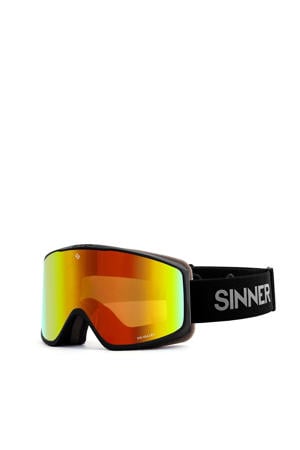 skibril Sin Valley zwart (oranje en roze lens)